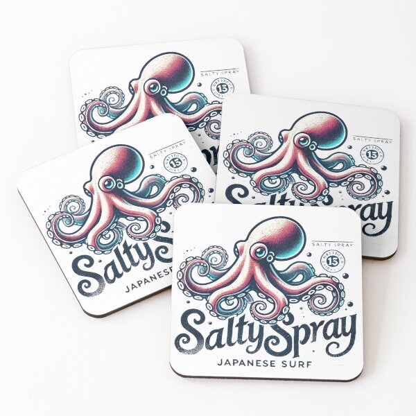 Item preview, Japanese Surf Octopus designed and sold by SaltySpraySurf.