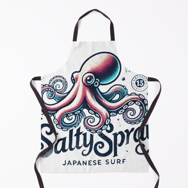 Item preview, Japanese Surf Octopus designed and sold by SaltySpraySurf.