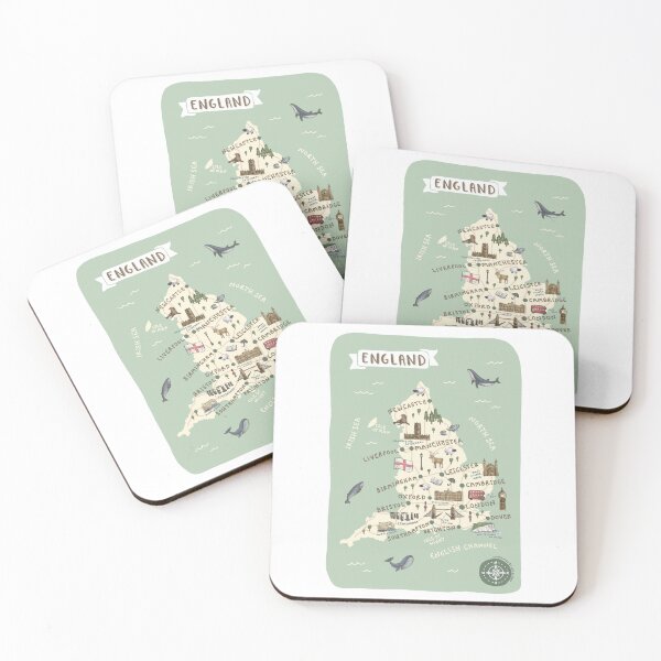 Item preview, Map of England designed and sold by Those Pencil Shavings.