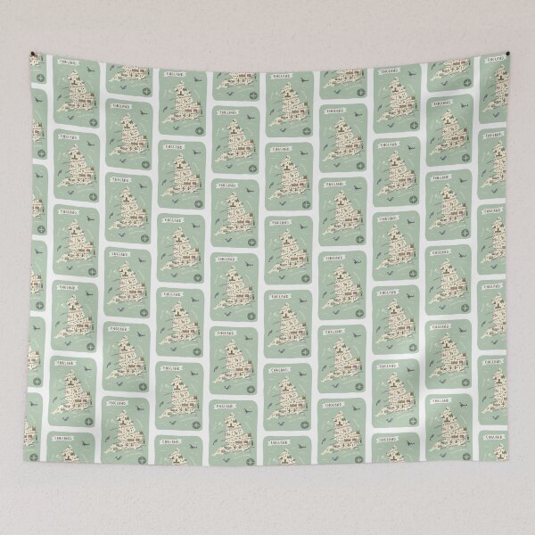 Item preview, Map of England designed and sold by Those Pencil Shavings.