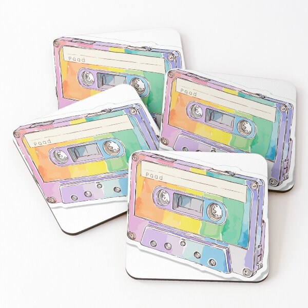 Item preview, Retro Rainbow Cassette Tape – Vintage Music Aesthetic Sticke designed and sold by Moss and Moon Studio.