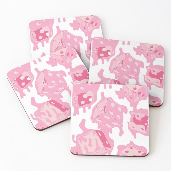 Item preview, Melting Pink Dice – Surreal Retro Pop Art Design designed and sold by Moss and Moon Studio.