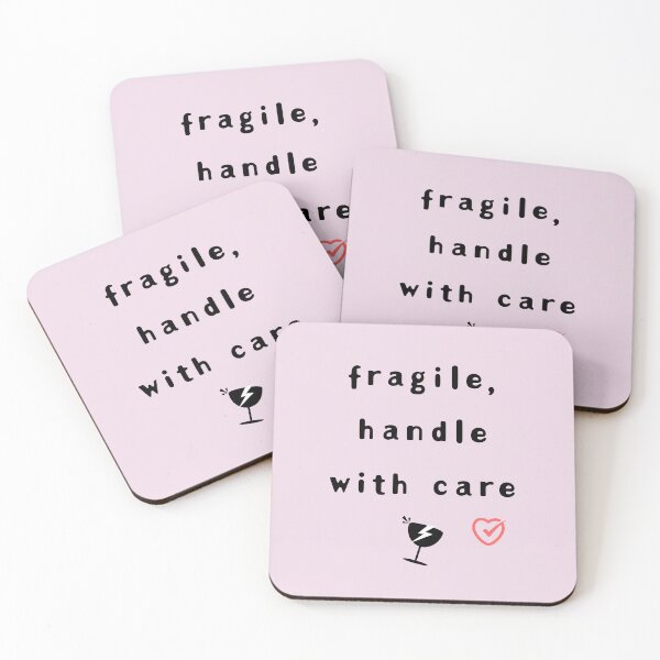 Item preview, Fragile, Handle with Care – Minimal Mental Health Design designed and sold by mintmono-studio.