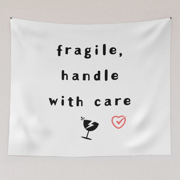Item preview, Fragile, Handle with Care – Minimal Mental Health Design designed and sold by mintmono-studio.