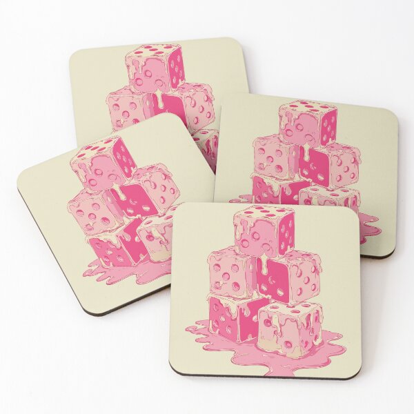Item preview, Melting Pink Dice – Surreal Retro Pop Art Design designed and sold by Moss and Moon Studio.