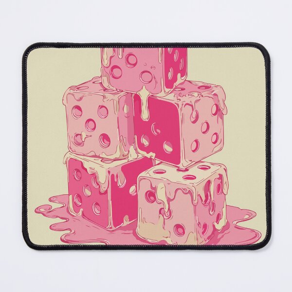Item preview, Melting Pink Dice – Surreal Retro Pop Art Design designed and sold by Moss and Moon Studio.