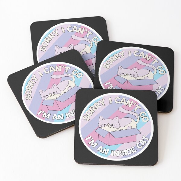 Item preview, Sorry I Can’t Go I’m an Inside Cat Funny Cat designed and sold by BrownHorse90s.