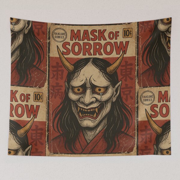 Item preview, Japanese Hannya Art: Mask of sorrow designed and sold by bapupa.