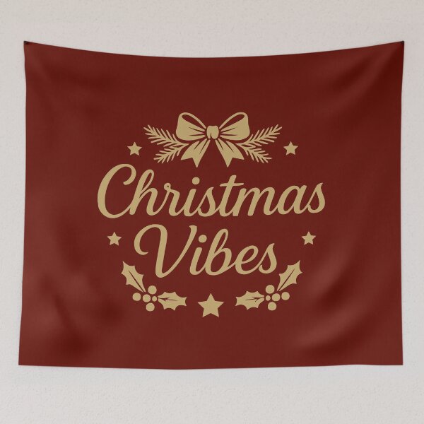 Item preview, Copy of Christmas Vibes Classy Gold Holiday Red T-Shirt designed and sold by DavidTeeStudio.