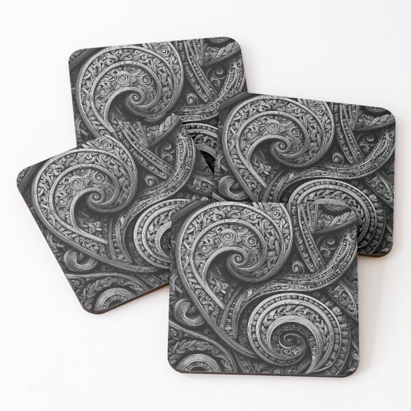 Item preview, New Zealand Māori Paua Pattern Koru Design 500 designed and sold by GrinGalore.