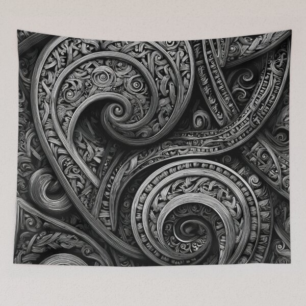 Item preview, New Zealand Māori Paua Pattern Koru Design 500 designed and sold by GrinGalore.