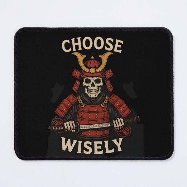 Item preview, Choose Wisely Samurai Skull Warrior designed and sold by Amr Siam.