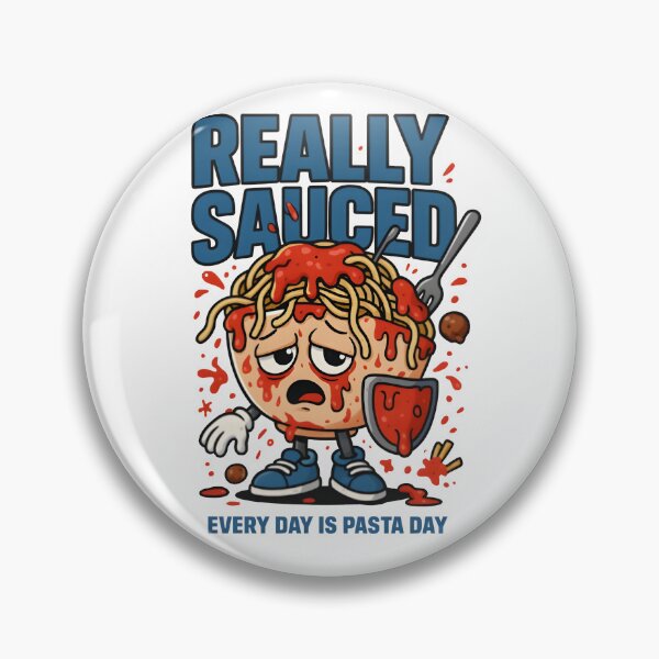 Item preview, REALLY SAUCED – Chibi Spaghetti Warrior with Dripping Marinara Sauce designed and sold by Snackwear Apparel.