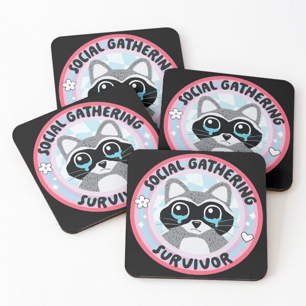 Item preview, Social Gathering Survivor Funny Raccoon designed and sold by BrownHorse90s.