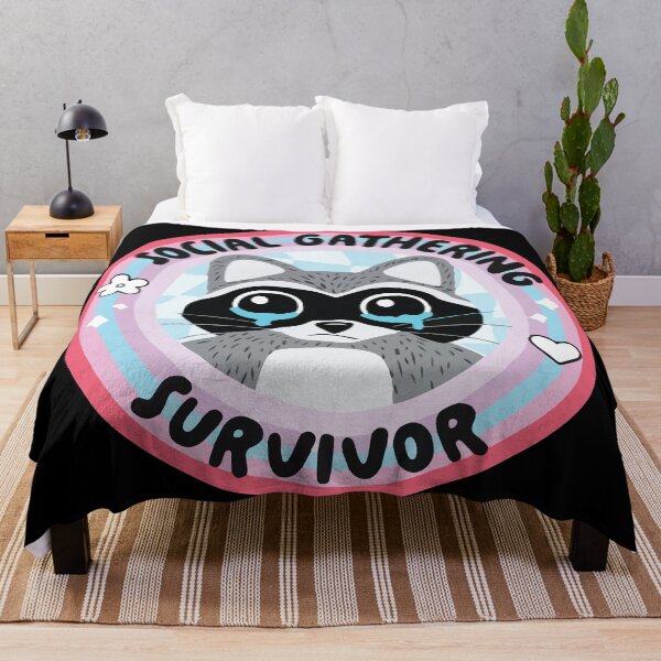 Item preview, Social Gathering Survivor Funny Raccoon designed and sold by BrownHorse90s.
