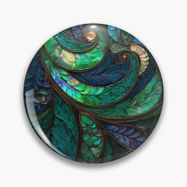 Item preview, New Zealand Māori Paua Pattern Koru Design 501 designed and sold by GrinGalore.