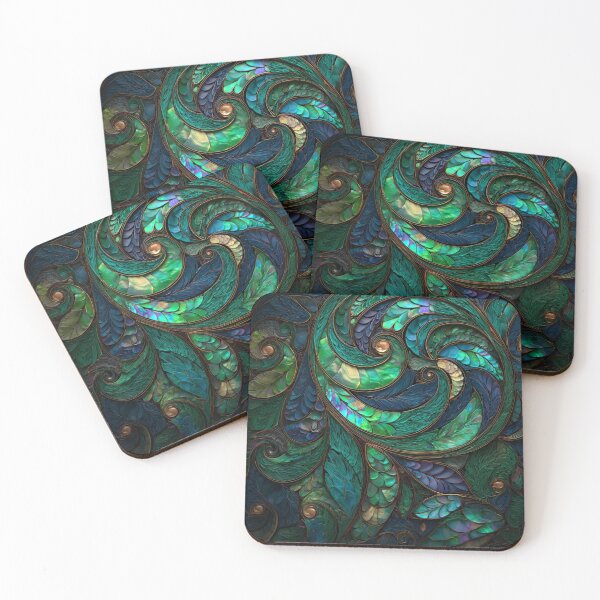 Item preview, New Zealand Māori Paua Pattern Koru Design 501 designed and sold by GrinGalore.