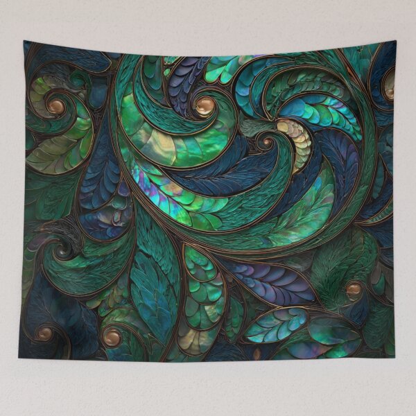 Item preview, New Zealand Māori Paua Pattern Koru Design 501 designed and sold by GrinGalore.