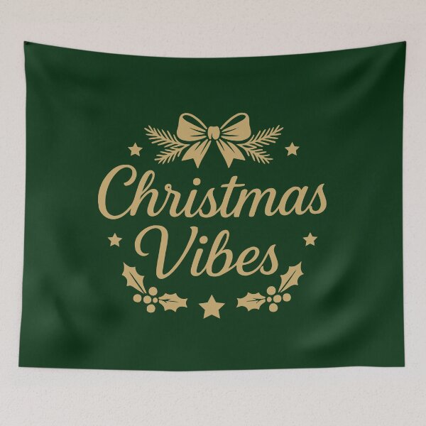 Item preview, Copy of Copy of Christmas Vibes Classy Gold Holiday Green T-Shirt designed and sold by DavidTeeStudio.