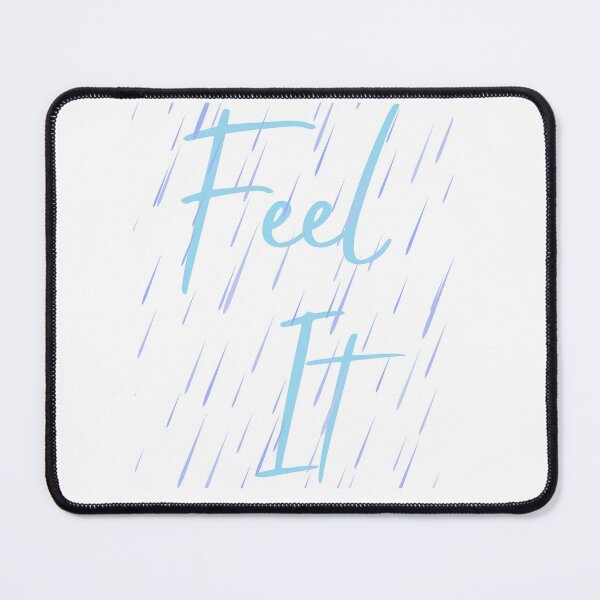Item preview, Feel It Aesthetic Rain Design – Motivational Quote Typography Art designed and sold by Kabootri.