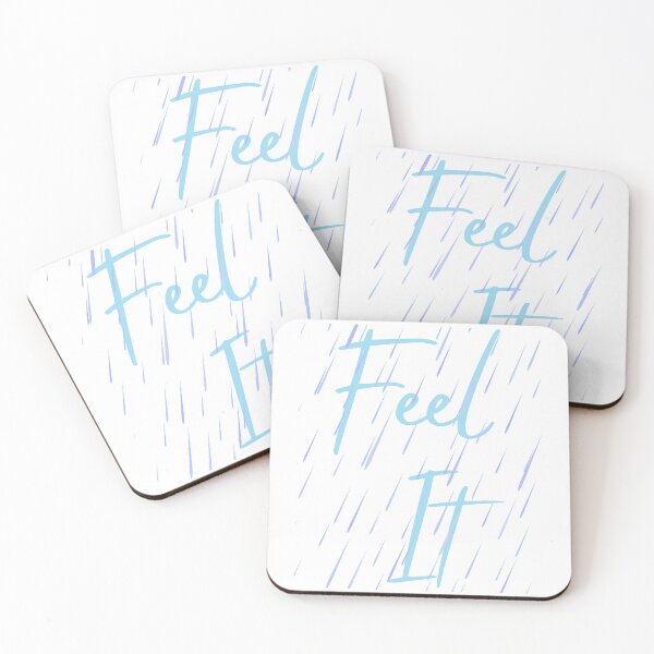 Item preview, Feel It Aesthetic Rain Design – Motivational Quote Typography Art designed and sold by Kabootri.