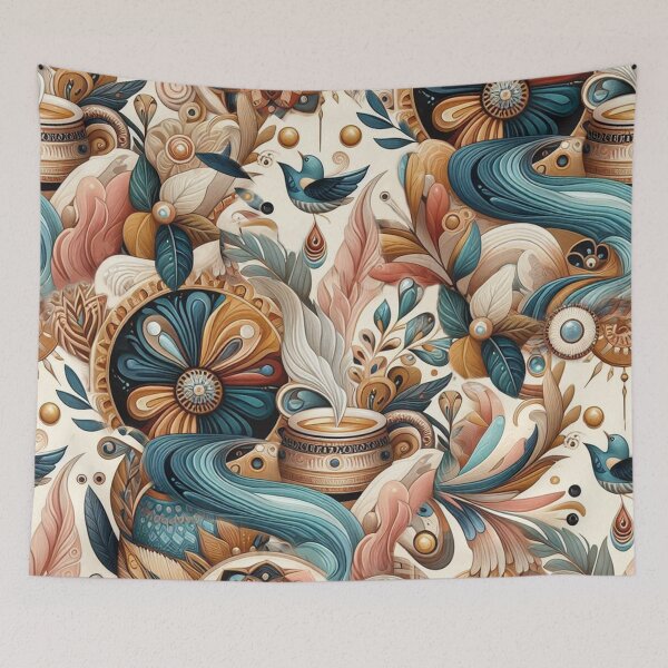 Item preview, Bohemian mix of colours, birds and decor themes designed and sold by NadineMay.