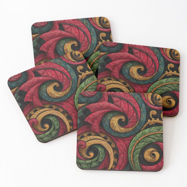 Item preview, New Zealand Māori Paua Pattern Koru Design 504 designed and sold by GrinGalore.