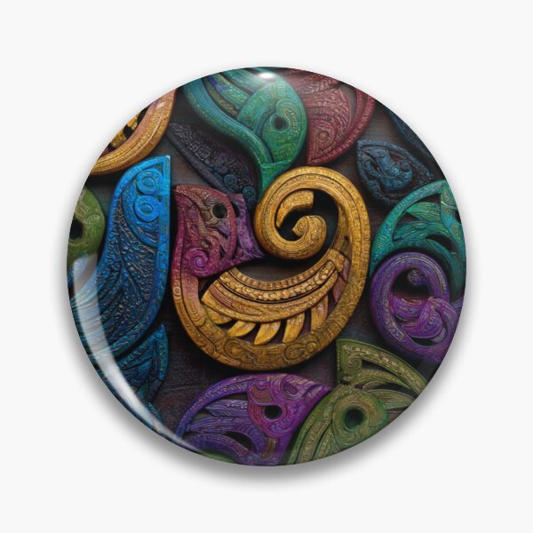 Item preview, New Zealand Māori Paua Pattern Koru Design 505 designed and sold by GrinGalore.