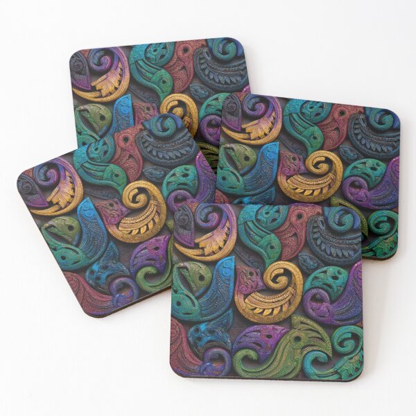 Item preview, New Zealand Māori Paua Pattern Koru Design 505 designed and sold by GrinGalore.
