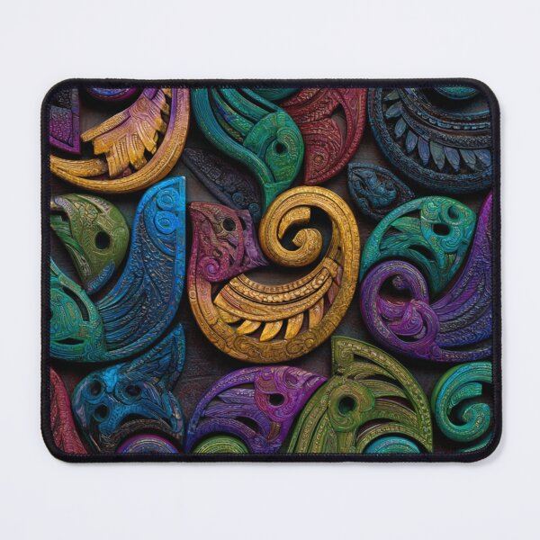 Item preview, New Zealand Māori Paua Pattern Koru Design 505 designed and sold by GrinGalore.