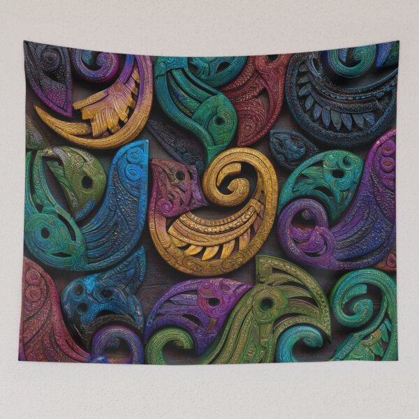 Item preview, New Zealand Māori Paua Pattern Koru Design 505 designed and sold by GrinGalore.