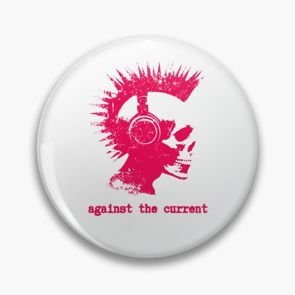 Item preview, against the current, red graphics with punk-skull designed and sold by silent-violin.