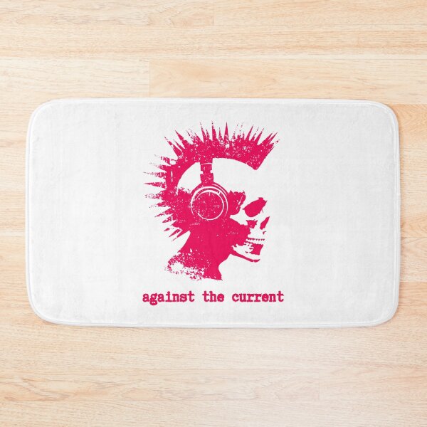 Item preview, against the current, red graphics with punk-skull designed and sold by silent-violin.