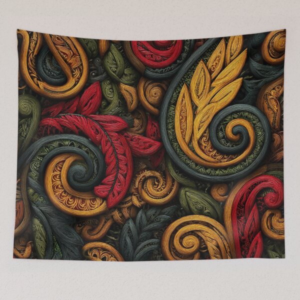Item preview, New Zealand Māori Paua Pattern Koru Design 506 designed and sold by GrinGalore.