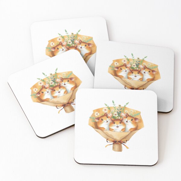 Item preview, Hamster Bouquet flower tulip happy birthday cute aesthetic pretty designed and sold by CheeseBlueprint.