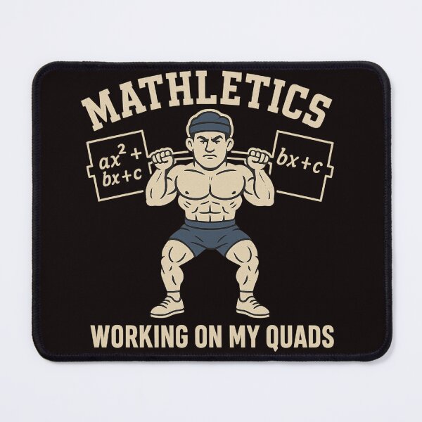 Item preview, Mathletics – Working on My Quads | Funny Math Gym Design designed and sold by FrameFlow.