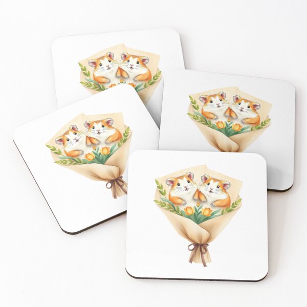 Item preview, Hamster Bouquet flower tulip happy birthday cute aesthetic pretty designed and sold by CheeseBlueprint.