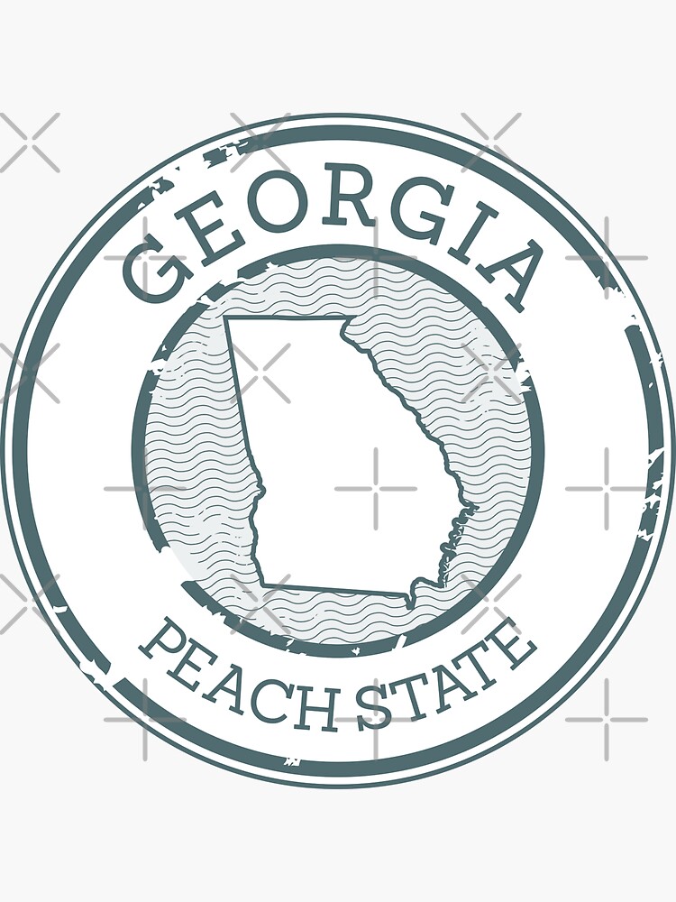 Peach State (Stamp)" Sticker for Sale by stampusa Redbubble