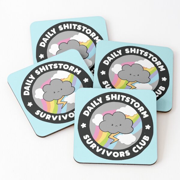 Item preview, Daily Shitstorm Survivors Club Funny Storm Cloud designed and sold by BrownHorse90s.