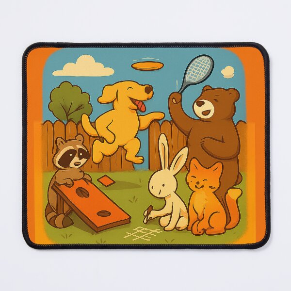 Item preview, Backyard Party with Fun Animals designed and sold by AnimalAirtistry.