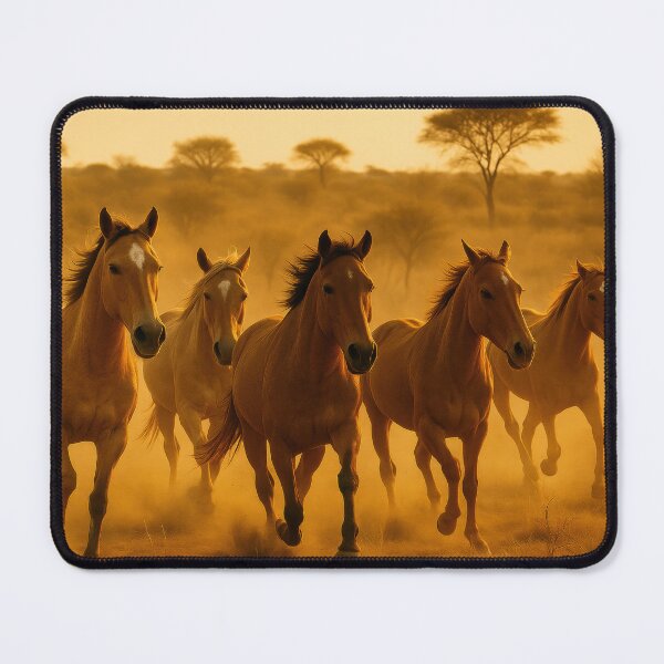 Item preview, Horses in epic evening atmosphere designed and sold by BreakingWorse.