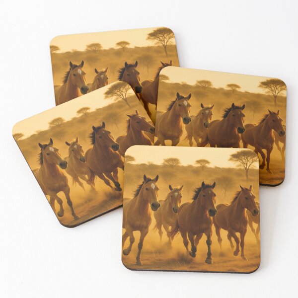 Item preview, Horses in epic evening atmosphere designed and sold by BreakingWorse.