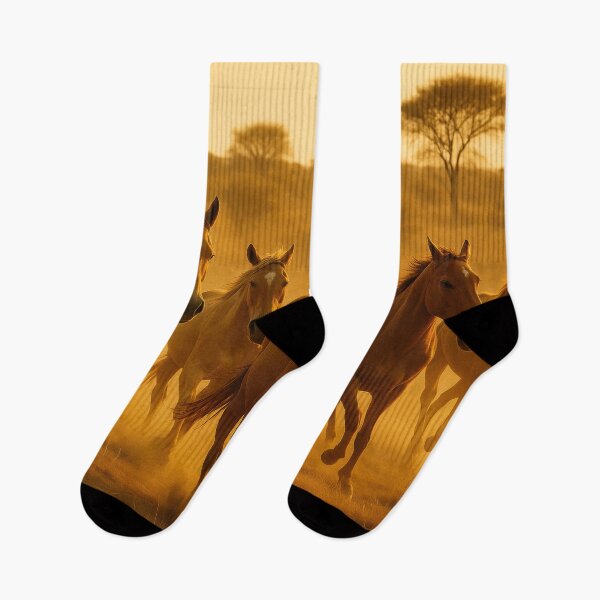Item preview, Horses in epic evening atmosphere designed and sold by BreakingWorse.