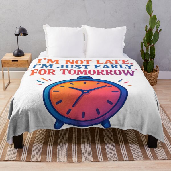 Item preview, early on time, always late, alarm clock, watches designed and sold by TrueArtVibes.