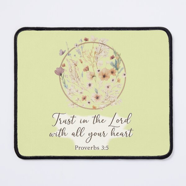 Item preview, Trust in the Lord Bible Verse Floral Art – Christian Encouragement Design for Faith, Mental Health & Well-Being designed and sold by AmenAlways.