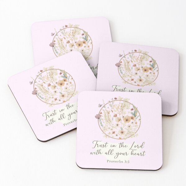 Item preview, Trust in the Lord Bible Verse Floral Art – Christian Encouragement Design for Faith, Mental Health & Well-Being designed and sold by AmenAlways.