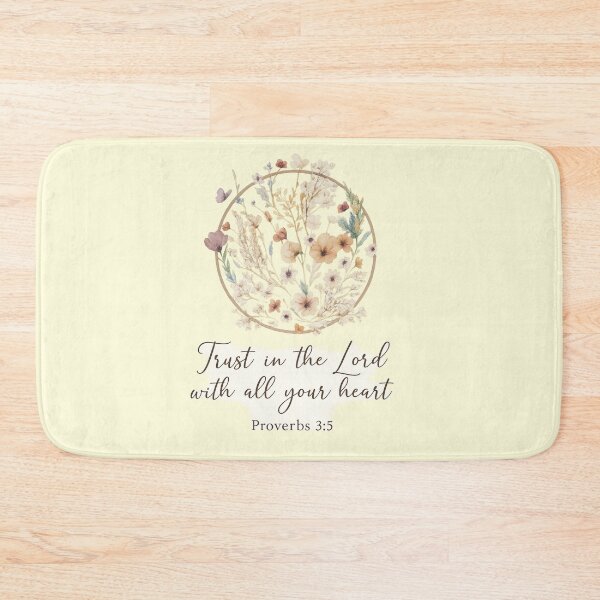 Item preview, Trust in the Lord Bible Verse Floral Art – Christian Encouragement Design for Faith, Mental Health & Well-Being designed and sold by AmenAlways.