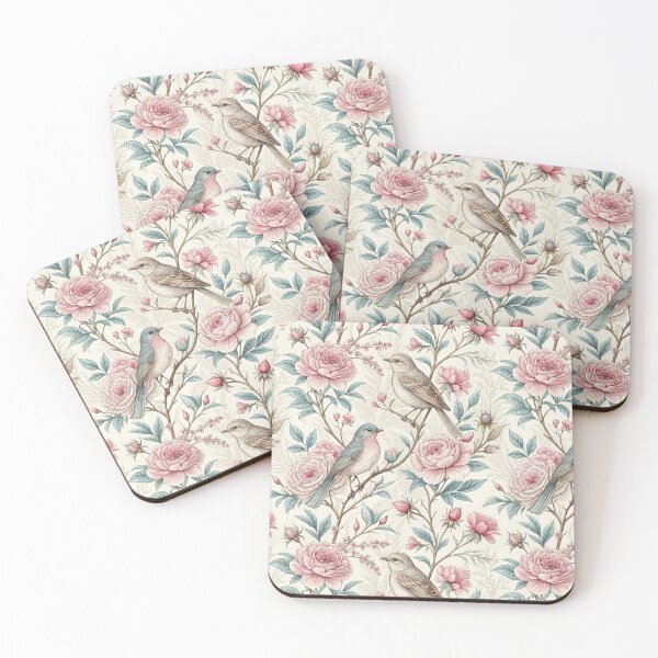 Item preview, Seamless repeating floral pattern Toile de Jouy designed and sold by Creative Line Prints.