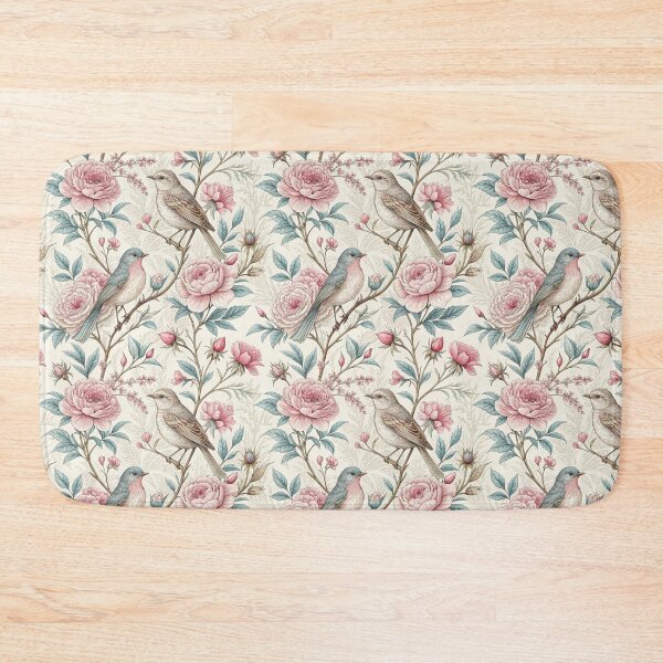Item preview, Seamless repeating floral pattern Toile de Jouy designed and sold by Creative Line Prints.