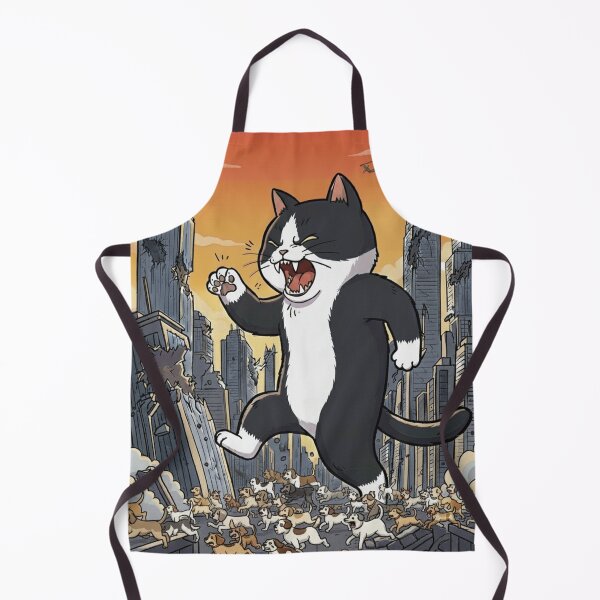 Item preview, Kaiju Cat Destroying a city – Funny Cat Sticker & T-Shirt designed and sold by The Cat-astrophic Corporation.